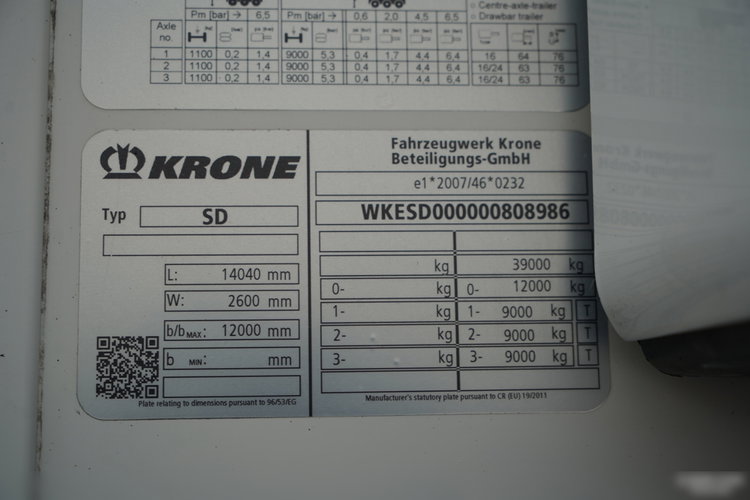 Krone CHŁODNIA / THERMO KING SLX 300 / KOSZ NA PALETY / SAF zdjęcie 27