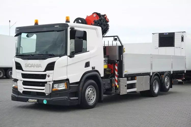 Scania P 410 / 6 X 2 / SKRZYNIOWY + HDS / PALFINGER PK 24 001 / OŚ SKRĘTNA / WYS. 15 M zdjęcie 33