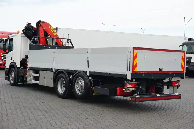 Scania P 410 / 6 X 2 / SKRZYNIOWY + HDS / PALFINGER PK 24 001 / OŚ SKRĘTNA / WYS. 15 M zdjęcie 5