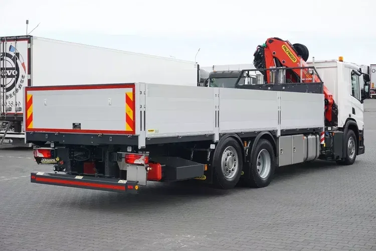 Scania P 410 / 6 X 2 / SKRZYNIOWY + HDS / PALFINGER PK 24 001 / OŚ SKRĘTNA / WYS. 15 M zdjęcie 6