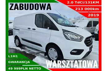 Ford transit-custom L1H1 49999zł NETTO Zabudowa warsztatowa 2.0TdCi/131KM