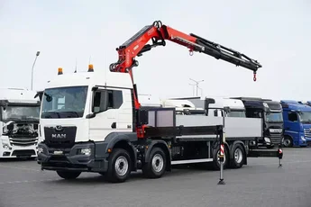 MAN TGS / 35.470 / E 6 / SKRZYNIOWY + HDS / FASSI F 545 / ŁAD. 13 105 KG / PILOT