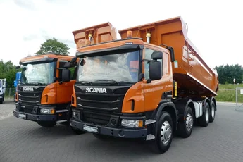 Scania P410 8x4 / WYWROTKA TYLNO ZSYPOWA / ALUFELGI / MANUAL /