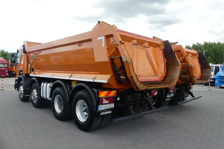 Scania P410 8x4 / WYWROTKA TYLNO ZSYPOWA / ALUFELGI / MANUAL / zdjęcie 7