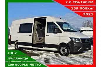 Volkswagen Crafter L3H2 109900zł NETTO Brygadówka 6 osób 2.0TDi/140KM
