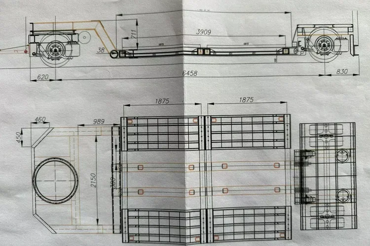 EMTECH 2 osiowa PCN 18 TIEFBETT Zagłębiana Rozciągana Oś Skrętna UNIKAT zdjęcie 44