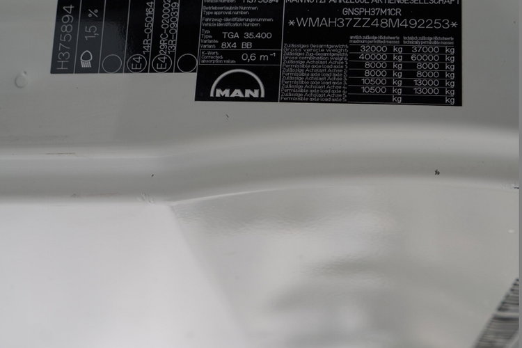 MAN TGA 35.400 / 8X4 / WYWROTKA 2 STR. / HYDROBURTA / HYDROKLAPA / UAL / MEILLER KIPPER zdjęcie 49