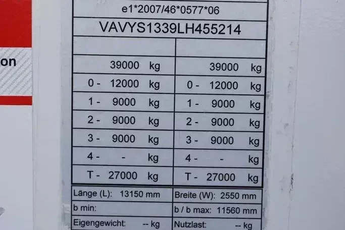 Schwarzmuller / KŁONICOWA / DO DREWNA / WAGA 5 700 KG / OŚ PODNOSZONA zdjęcie 11