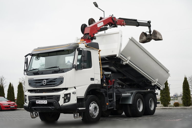 Volvo FMX 380 / 6x4 / WYWROTKA + HDS HMF 1820 K2 / HYDROBURTA / STEROWANIE RADIOWE / CHWYTAK / ROTATOR / EURO 6  zdjęcie 1