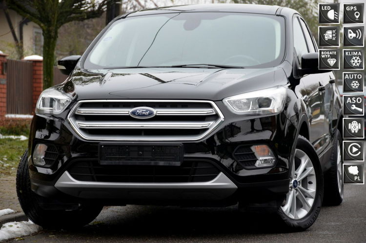 Ford Kuga Czarna Zarejestrowana Titanium 1.5i 150KM 111tys.km Serwis Navi Skóra zdjęcie 1