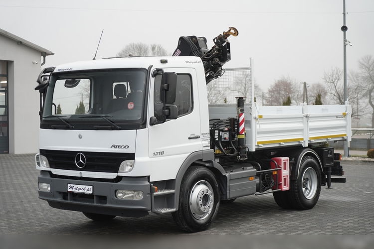 Mercedes -BENZ ATEGO 1218 / 4x2 / WYWROTKA + HDS HIAB 0088 BS-3  / PILOT  /MANUAL  zdjęcie 11