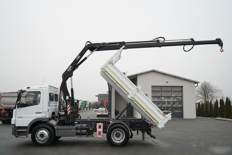 Mercedes -BENZ ATEGO 1218 / 4x2 / WYWROTKA + HDS HIAB 0088 BS-3  / PILOT  /MANUAL  zdjęcie 3