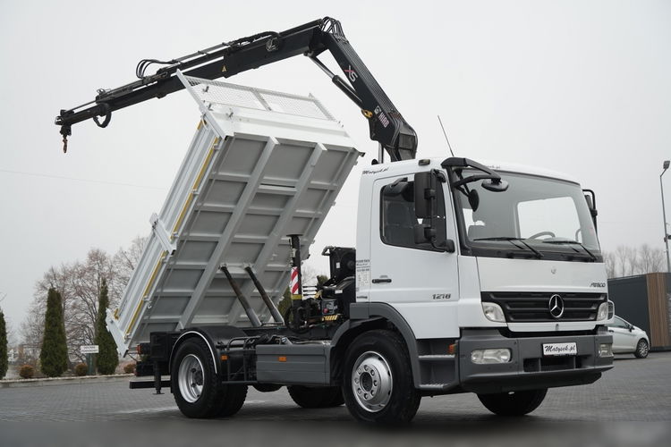 Mercedes -BENZ ATEGO 1218 / 4x2 / WYWROTKA + HDS HIAB 0088 BS-3  / PILOT  /MANUAL  zdjęcie 7