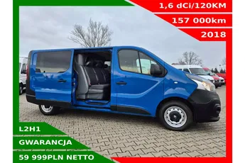Renault Trafic Long 59999zł NETTO Brygadówka 6 osób 1.6dCi/120KM