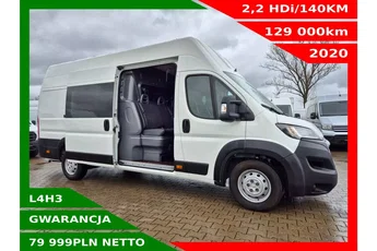 Peugeot boxer L4H3 79999zł NETTO Brygadówka 6 osób 2.2HDi/140KM