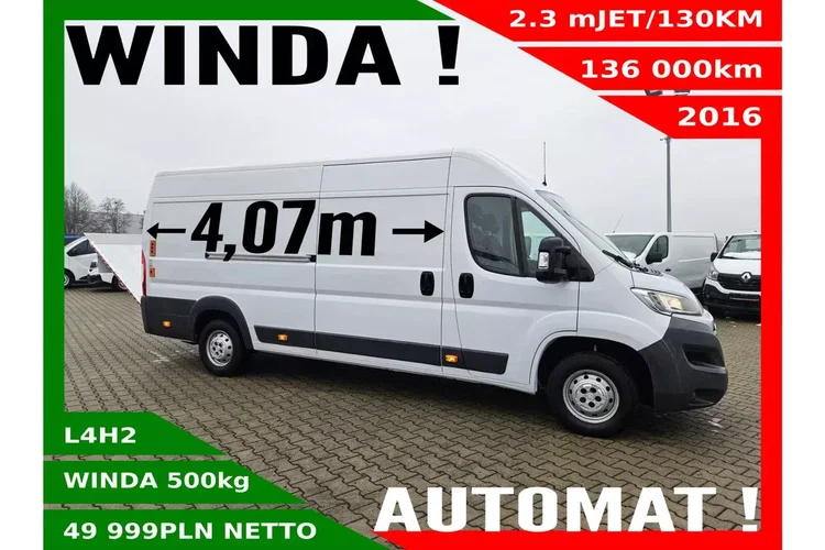 Fiat Ducato L4H2 Winda 500kg 49999zł NETTO 2.3mJET/130KM zdjęcie 1