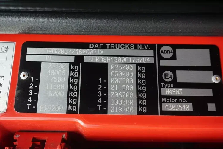 DAF / XF / 480 / ACC / EURO 6 / ZESTAW PRZEJAZDOWY 120 M3 zdjęcie 11
