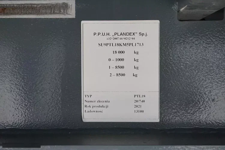 PLANDEX TANDEM / PRZEJAZDOWA / DŁ. 7.75 M / OS PODNOSZONA zdjęcie 11