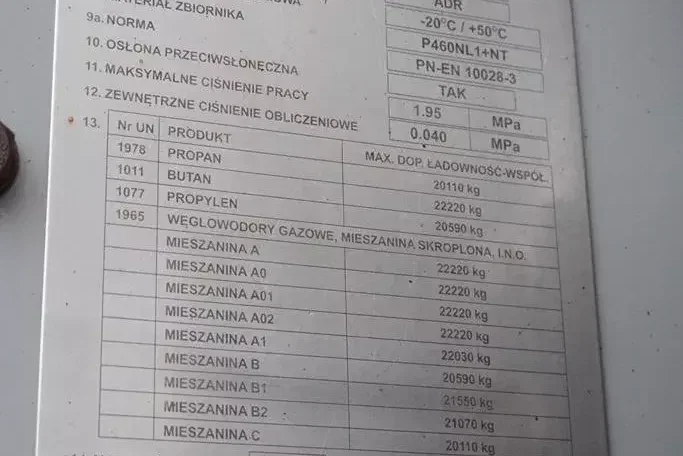 STOKOTA CYSTERNA / DO GAZU / LPG / 47 895 L / JAK NOWA zdjęcie 17