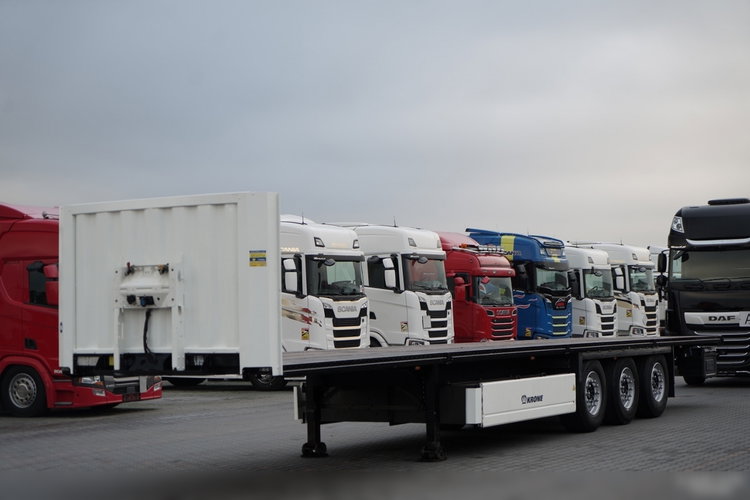 Krone   / NACZEPA  PLATFORMA / OŚ PODNOSZONA / KOSZ NA PALETY  zdjęcie 2