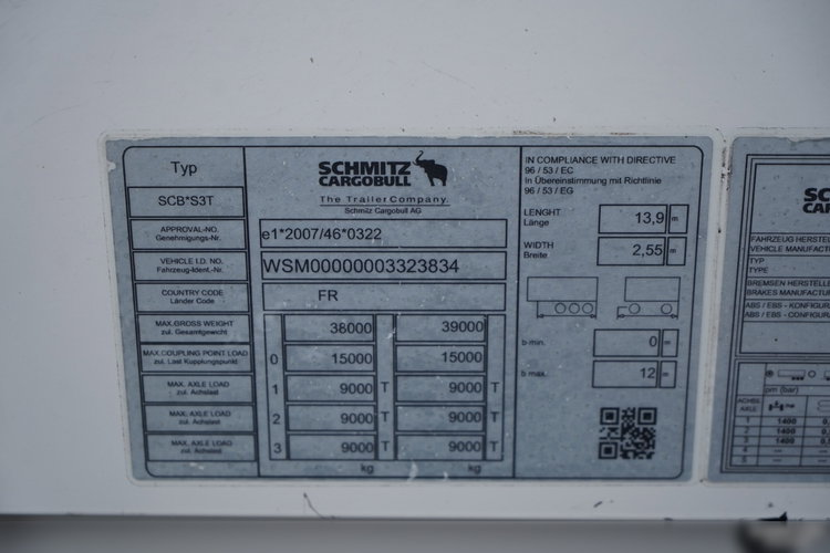 Schmitz -CARGOBULL / FIRANKA / STANDARD / 2 OSIE PODNOSZONE zdjęcie 26
