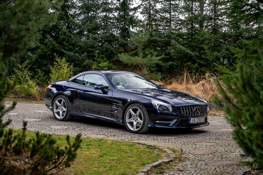 Mercedes SL 400 Roadster / 3.0 V6 367KM / Pakiet AMG / Kabriolet / Niski przebieg / Fv zdjęcie 