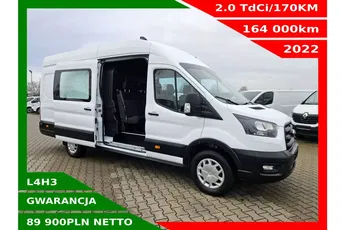 Ford transit L4H3 89900zł NETTO Brygadówka 6 osób 2.0TdCi/170KM