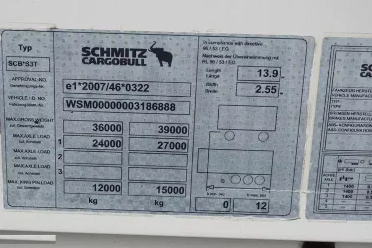 Schmitz / BURTO-FIRANKA / XL / OŚ PODNOSZONA zdjęcie 11