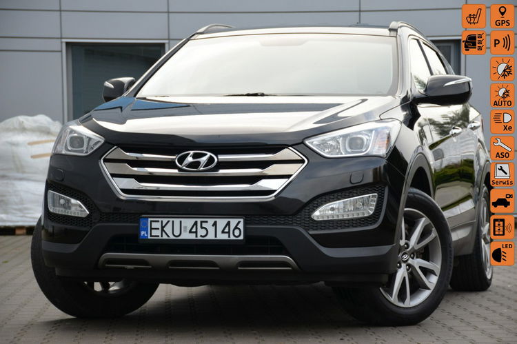 Hyundai Santa Fe Czarny Zarejestrowany 2.4GDI 192KM Serwis Skóra Bi-xenon Navi Kamera zdjęcie 1