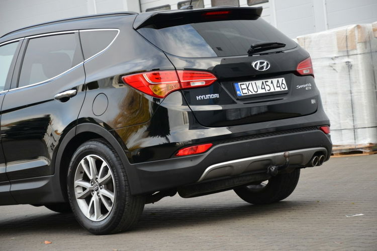 Hyundai Santa Fe Czarny Zarejestrowany 2.4GDI 192KM Serwis Skóra Bi-xenon Navi Kamera zdjęcie 14