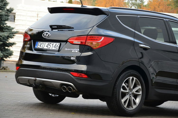 Hyundai Santa Fe Czarny Zarejestrowany 2.4GDI 192KM Serwis Skóra Bi-xenon Navi Kamera zdjęcie 19