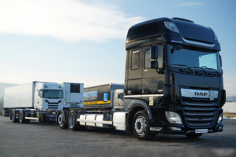 DAF XF 480 / BDF / 6X2 / ZESTAW TANDEM / SSC / KLIMA POSTOJOWA / OŚ PODNOSZONA / WECON zdjęcie 4