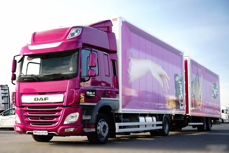 DAF CF 450 / ZESTAW TANDEM / KONTENER /  120 M3 / PRZEJAZDOWY / LECITRAILER  / SAF / MOCNA PODŁOGA zdjęcie 1