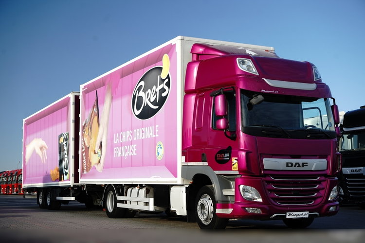 DAF CF 450 / ZESTAW TANDEM / KONTENER /  120 M3 / PRZEJAZDOWY / LECITRAILER  / SAF / MOCNA PODŁOGA zdjęcie 4
