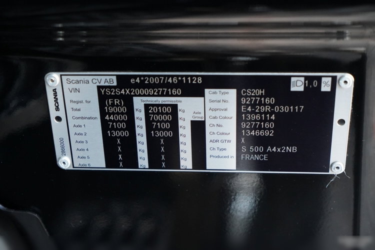 Scania S 500 / RETARDER / KLIMA POSTOJOWA / CAŁA NA PODUSZKACH / ALUFELGI / SKÓRY / zdjęcie 43