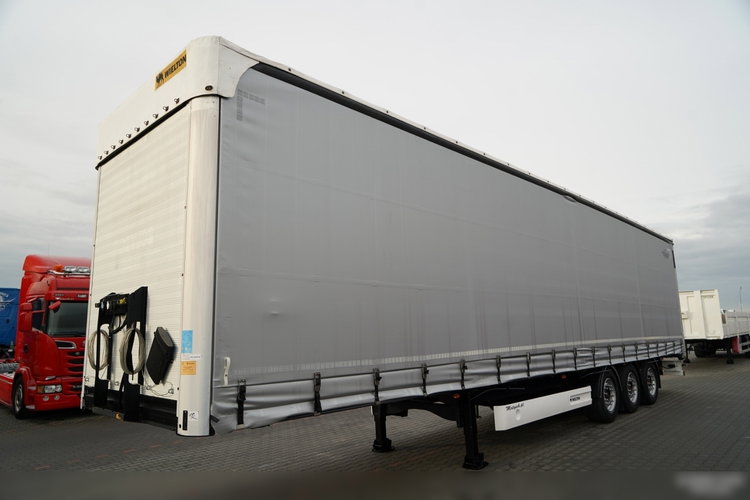 Wielton FIRANKA STANDARD / PODNOSZONY DACH / SYSTEM BDE - ROZSUWANE SŁUPKI / OŚ PODNOSZONA / MAŁO UŻYWANA  zdjęcie 4