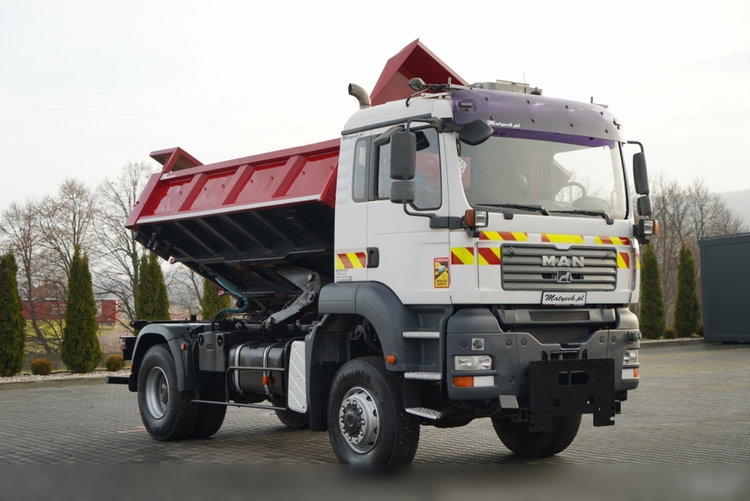 MAN TGA 18.360 / 4X4 / WYWROTKA 2 STRONNA / HYDROKLAPA / HYDROBURTA / CZOŁOWNICA / SPECJALNY / UAL  zdjęcie 10