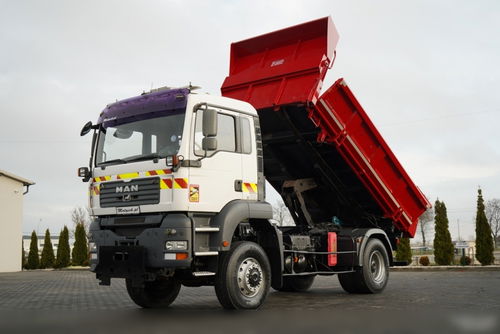 MAN TGA 18.360 / 4X4 / WYWROTKA 2 STRONNA / HYDROKLAPA / HYDROBURTA / CZOŁOWNICA / SPECJALNY / UAL 