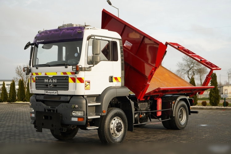 MAN TGA 18.360 / 4X4 / WYWROTKA 2 STRONNA / HYDROKLAPA / HYDROBURTA / CZOŁOWNICA / SPECJALNY / UAL  zdjęcie 7