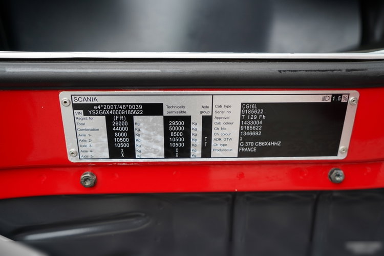 Scania G 370 / 6x4 / WYWROTKA DWU-STRONNA / HYDROBURTA / BOARDMATIC / AUTOMAT / EURO 6 zdjęcie 51