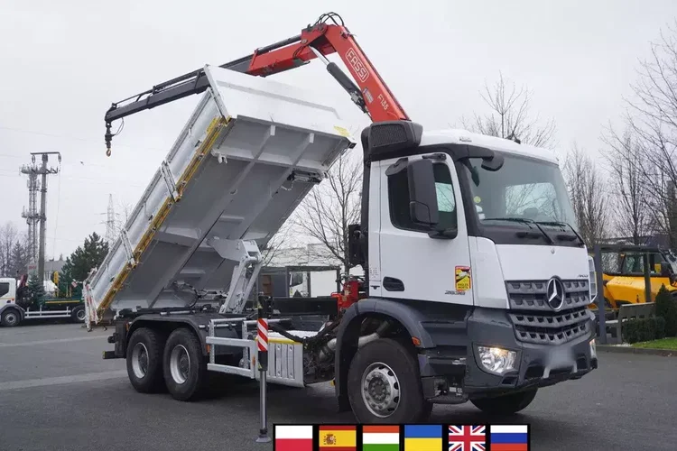 Mercedes Arocs 2636 6x4 / Wywrotka 2-stronna / HDS Fassi F135A.0.23 / Pilot / Rotator zdjęcie 1