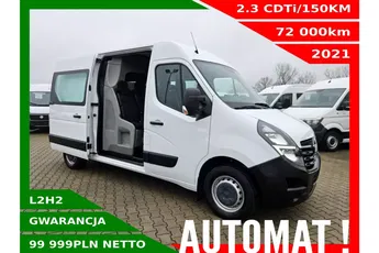 Opel movano L2H2 99999zł Netto Brygadówka 7 osób 2.3 CDTi/150KM