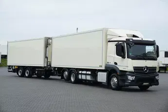 Mercedes ACTROS / 2540 / ACC / E 6 / ZESTAW PRZEJAZDOWY / CHŁODNIA + WINDA / 38 PALET