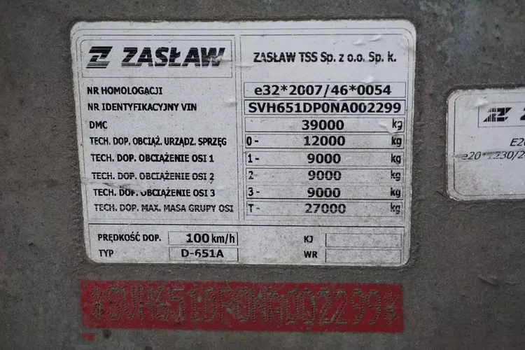 ZASŁAW / KŁONICOWA / DO DREWNA / WAGA 6 400 KG / OŚ PODNOSZONA zdjęcie 11