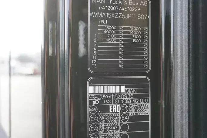 MAN TGX / 18.360 / ACC / E 6 / FIRANKA / 19 PALET / ŁAD. 7650 KG zdjęcie 11