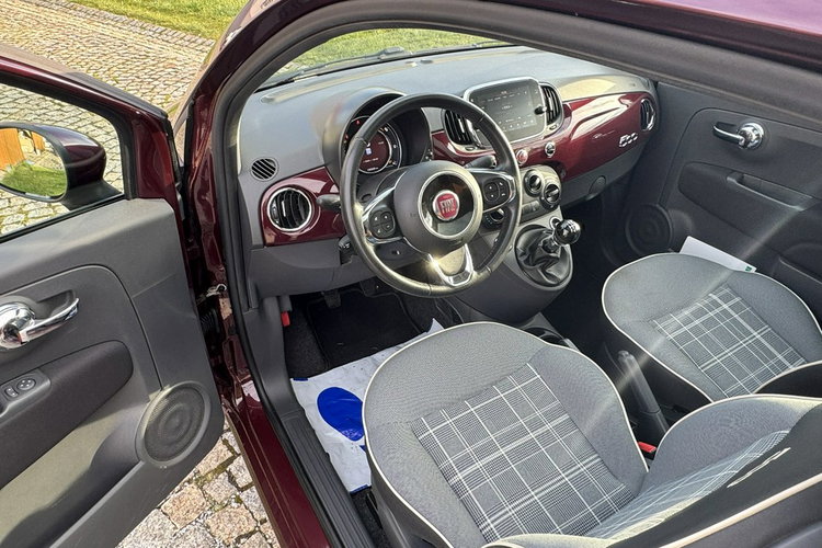 Fiat 500 1.25 Benz. 70KM z Niemiec, Panorama, Tempomat - Model Liftowy 2017r. zdjęcie 15
