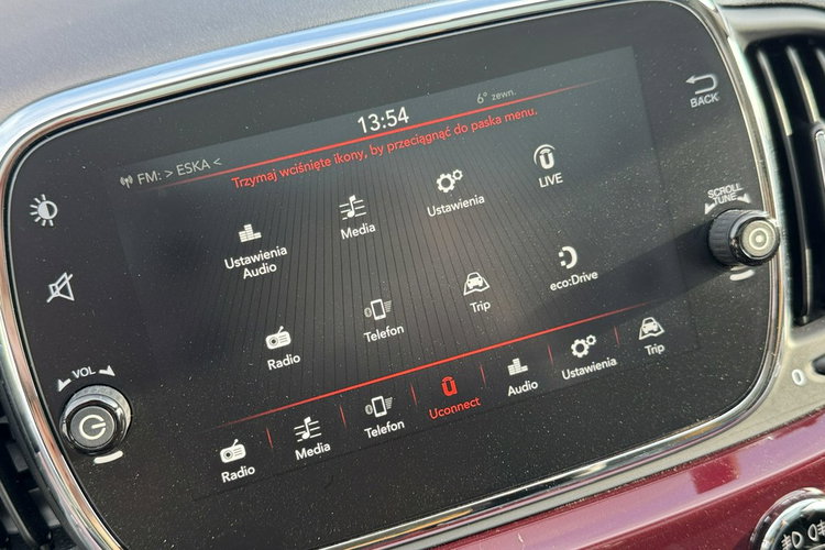 Fiat 500 1.25 Benz. 70KM z Niemiec, Panorama, Tempomat - Model Liftowy 2017r. zdjęcie 18