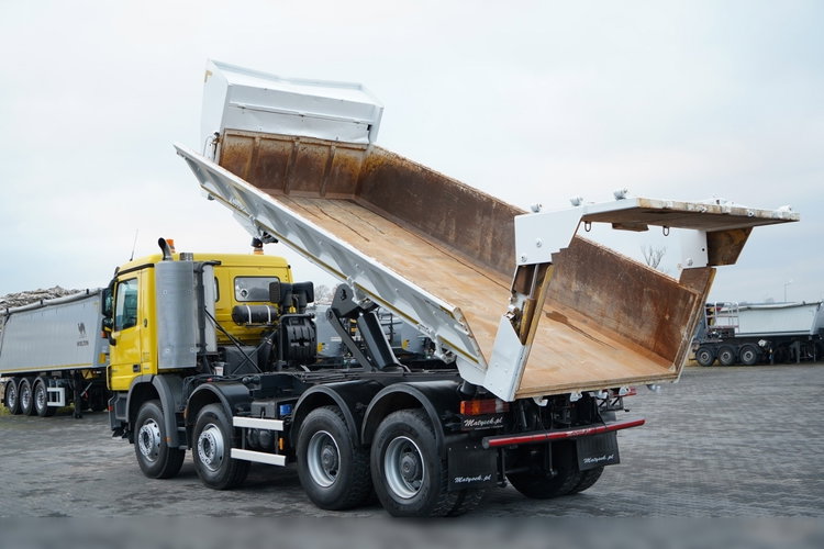 Mercedes ACTROS 4141 / 8x4 / BDF WYMIENNA ZABUDOWA / WYWROTKA  DWUSTRONNA / HYDROBURTA / HYDROKLAPA / EPS + SPRZĘGŁO / CZOŁOWNICA zdjęcie 4