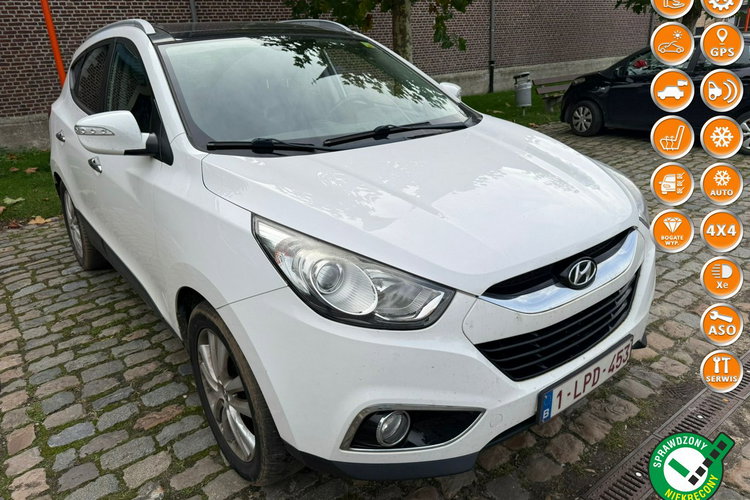 Hyundai ix35 2.0crdi 4x4 AWD skóry ledy Navi kamera bezwypadkowy zamiana 1.r.gwaran zdjęcie 1