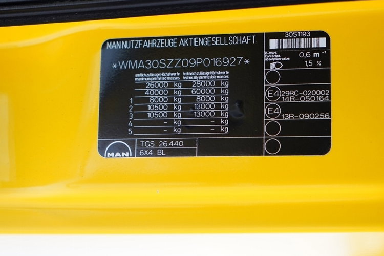 MAN TGS 26.440 / 6X4 / 2 STRONNA WYWROTKA / HYDROBURTA / AUTOMAT / KABINA SYPIALNA  zdjęcie 48